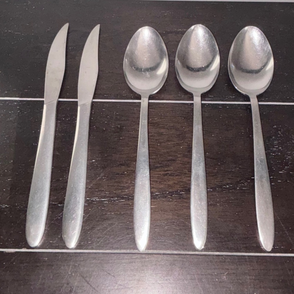 Amere AEF5 | Stainless Steel Japan | 5pc Flatware Set | 3 Spoons 2 Knives | MCM